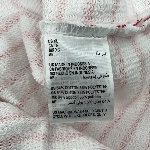 Style & Co. Women's Striped Lace Up Hoodie Red‎ Size XL NWT (P91) - Picture 5 of 7